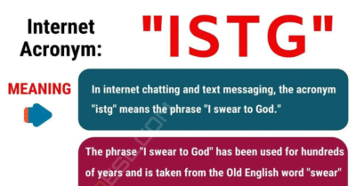 what does istg mean